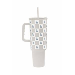 NEW LA Dodgers 40oz Tumbler Cup Handle Straw Insulated MLB Game Day Gift Luxe